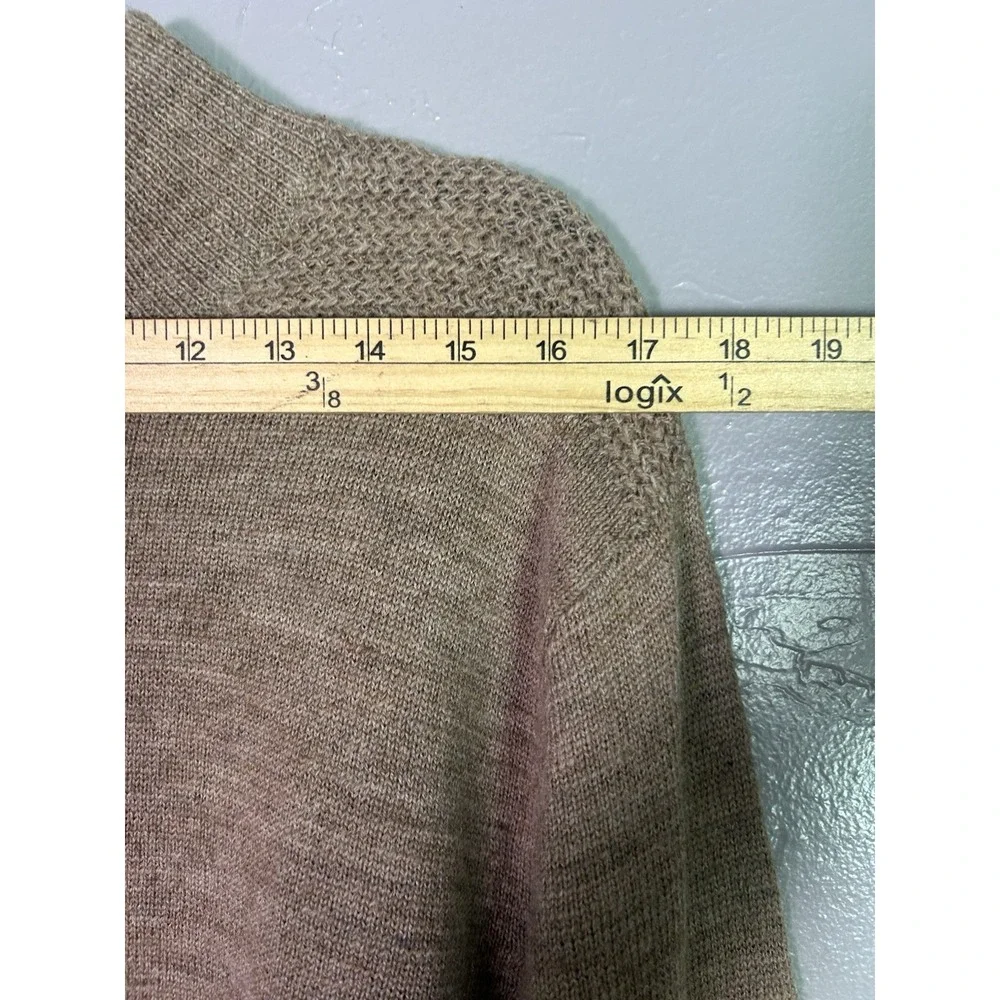 J.Crew Sweater Men's XL Tan Classic 100% Merino Wool Long Sleeve 1/4-Zip
